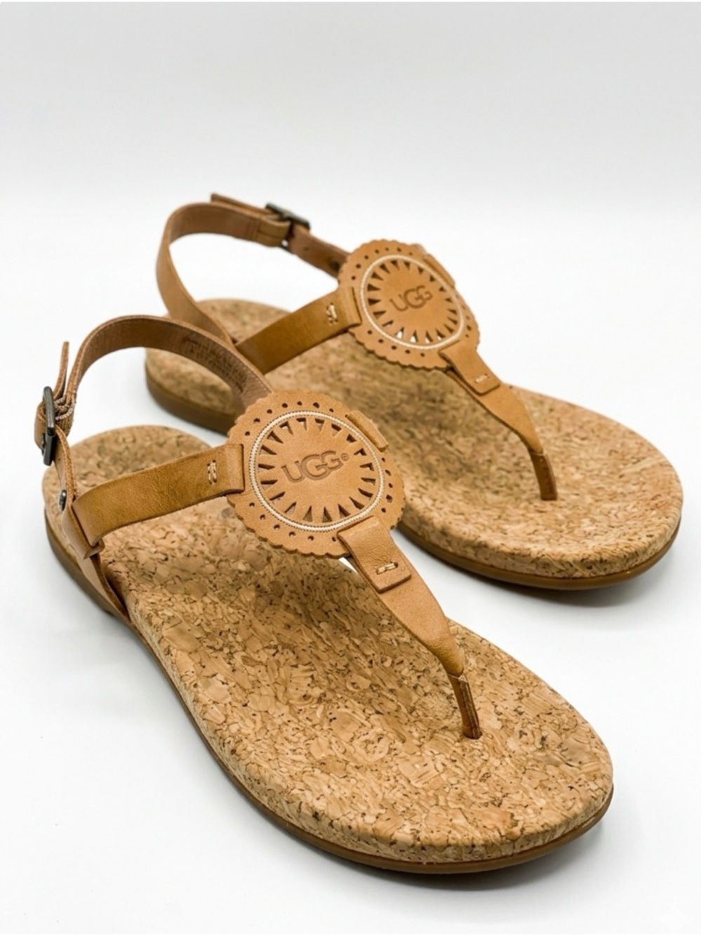 UGG Ayden II Leather Cork Sandals - Size 8 (Fits like 6.5/7) - Like New!